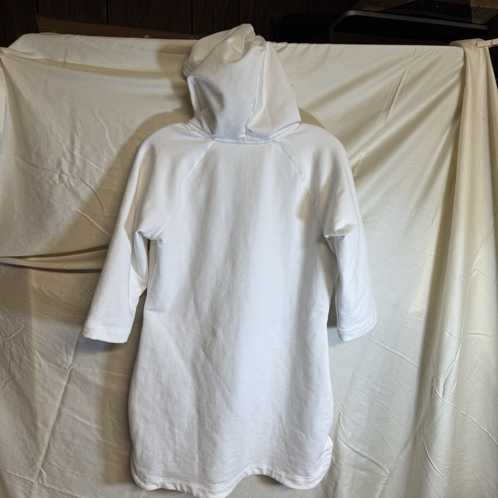 Speedo Hooded Lightweight Cover Up Medium White Robe Swim Aquatic Fitness - Picture 6 of 6